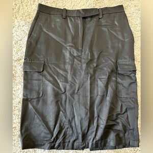 Vintage Y2K Armani Exchange black satin cargo skirt